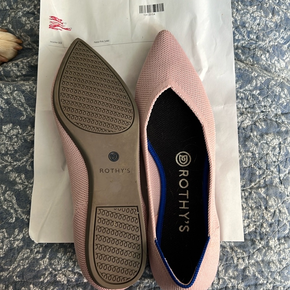 Rothy’s 7.5 Petal Pink Solid color